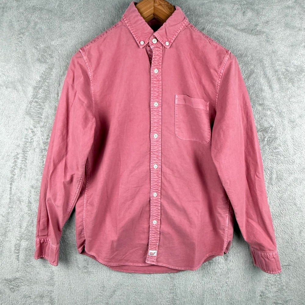 Vineyard Vines Slim Fit Murray Button Down‎ Shirt Mens S Red Preppy Casual